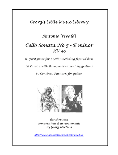 Vivaldi Cello Sonata No 5 E minor arr. for cello & guitar (Arr. Georg Mertens) - A. Vivaldi (Instrumental Duet)