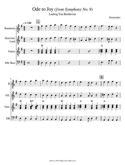 Ode to Joy - Rondalla