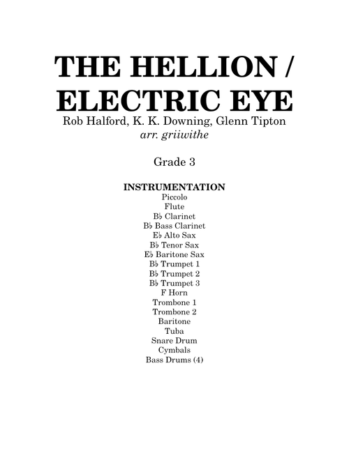"The Hellion / Electric Eye" [Marching Band]