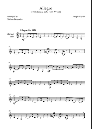 楽譜 F. J. ハイドン作曲 「PRESTO SCHERZANDO」 フルート Haydn, J