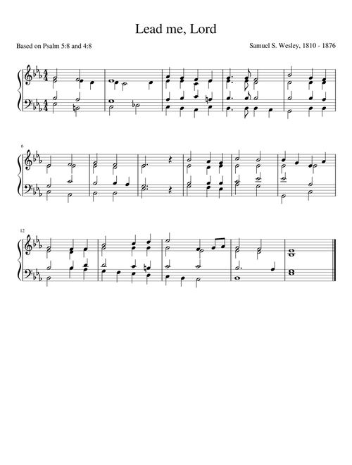 Lead me, Lord (Samuel Wesley)