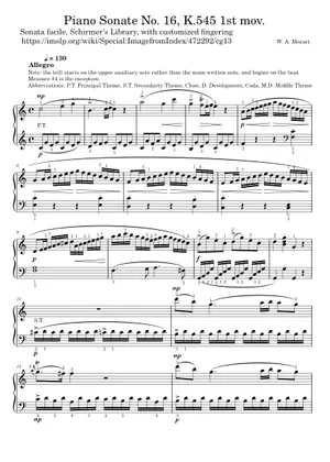KV545 Sonata facile, I. Allegro Sheet Music for Harpsichord (Piano KV545 Sonata facile, I. Allegro Sheet Music for Harpsichord (Piano