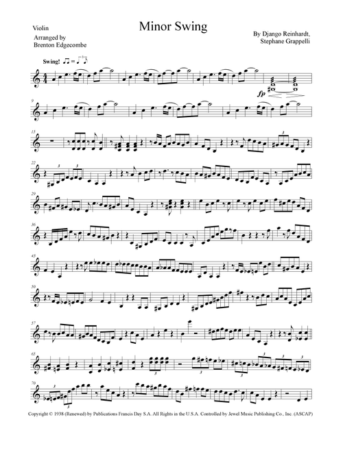 Minor Swing (Arr. Brenton Edgecombe) - Django Reinhardt (Instrumental Duet)