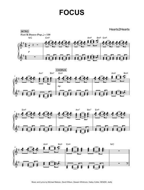 FOCUS - Hearts2Hearts (Piano)
