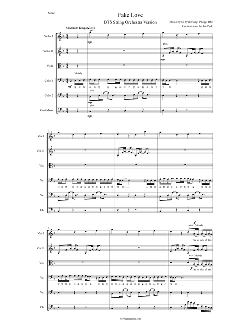 Fake Love (Arr. Jae Hyeong Park) - BTS (Small Ensemble)