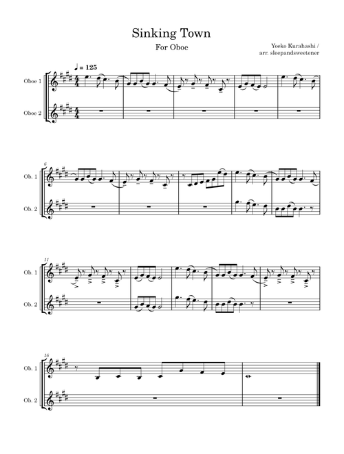 Sinking Town – Oboe