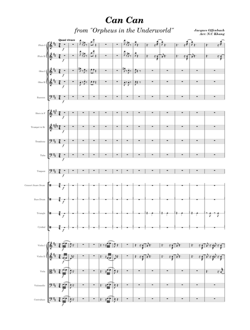 Can Can – Offenbach (Arr: N.C Khang)