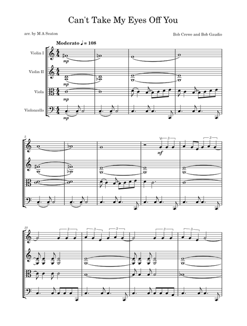 Can't Take My Eyes Off You – Bob Crewe