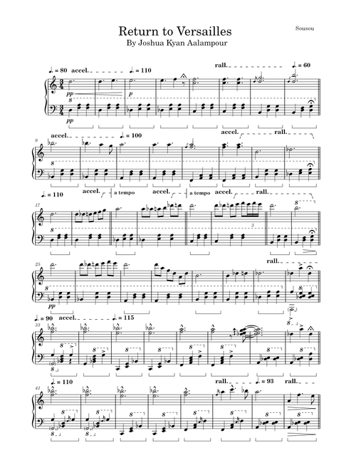 Return to Versailles – Joshua Kyan Aalampour