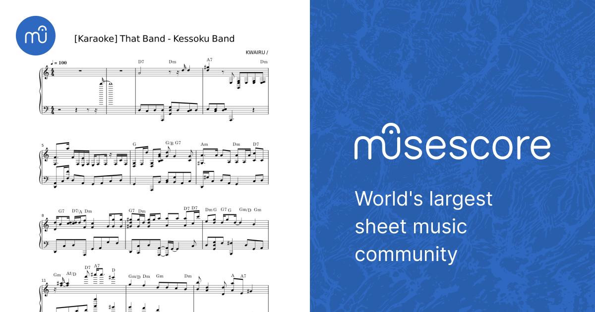That band - Kessoku Band Sheet Music with Chords for Piano