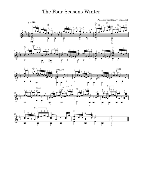The four seasons - winter – Antonio Vivaldi