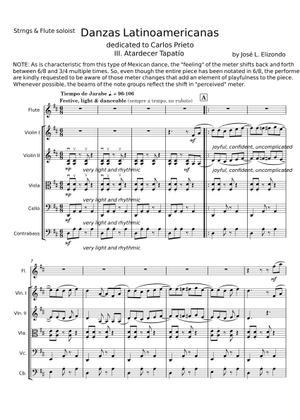 Danzas Latinoamericanas - José L Elizondo Sheet Music for Flute, Violin ...