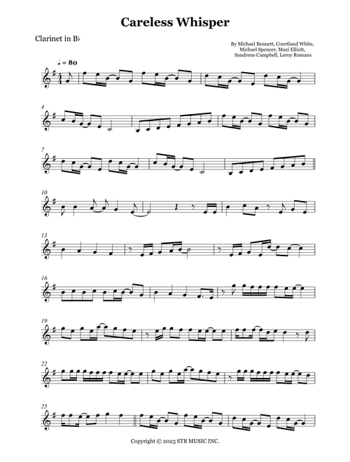 Careless Whisper (Arr. Wesley S. SIlva) - Gabrielle Aplin (Clarinet Solo)