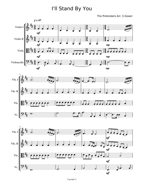 I'll Stand By You – The Pretenders - String Quartet