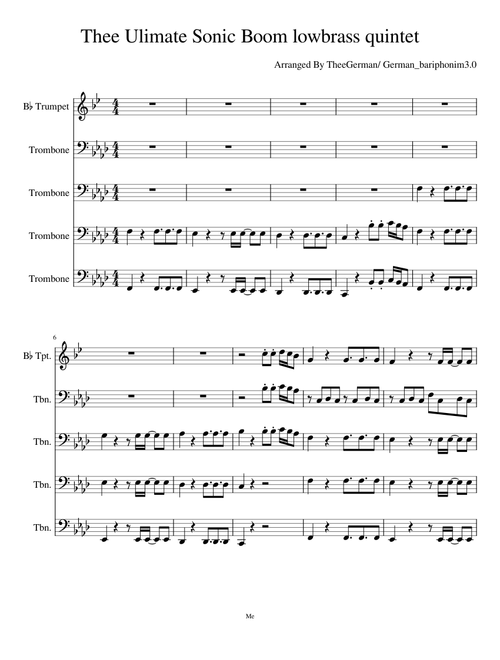 Sonic Boom (Ultimate Low Brass Edition) – MiniRunaway Thee Ulimate Sonic Boom lowbrass quintet with trumpet