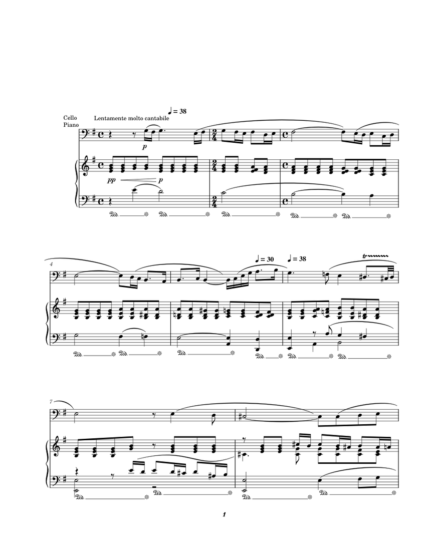 Vocalise Sergei Rachmaninoff Sheet music for Piano, Cello (Solo