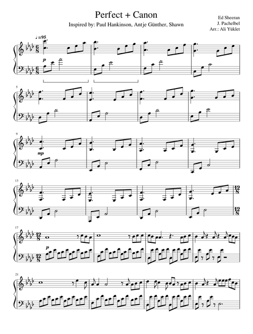 Ed Sheeran Perfect + Pachelbel Canon