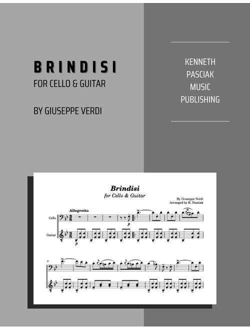 Brindisi (for Cello & Guitar) (Arr. Kenneth Pasciak) - Giuseppe Verdi (Instrumental Duet)