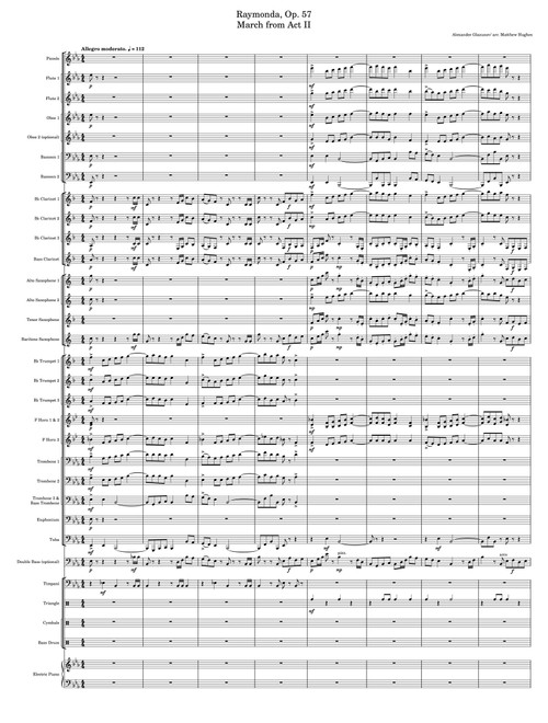 Raymonda, Op. 57: March from Act II (Arr. Matthew Hughes) - Glazunov, Alexander (Concert Band)
