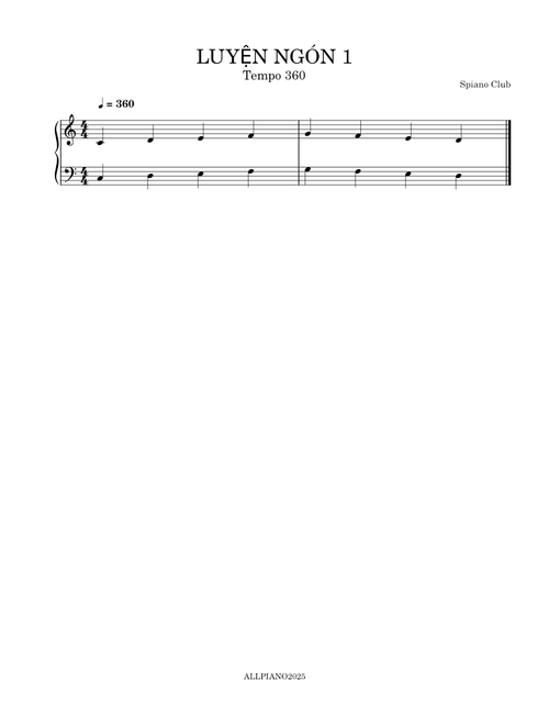 Luyện Ngón 1 - Tempo360