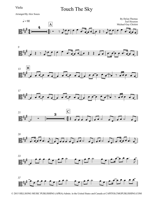 Touch The Sky (Arr. Alex Souza) - Hillsong United (Viola Solo)