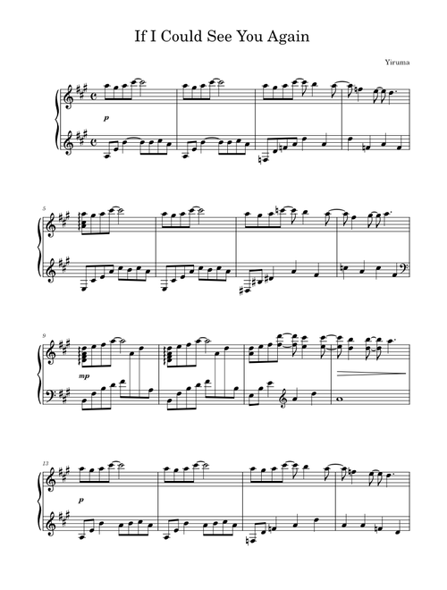 If I Could See You Again – Yiruma 이루마