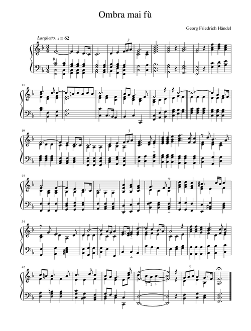 Handel - Ombra mai fù