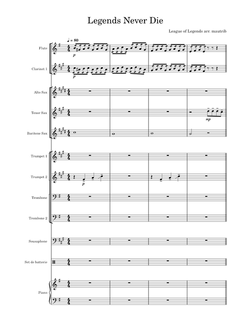 Legends Never Die – League of Legends arr. mautrib