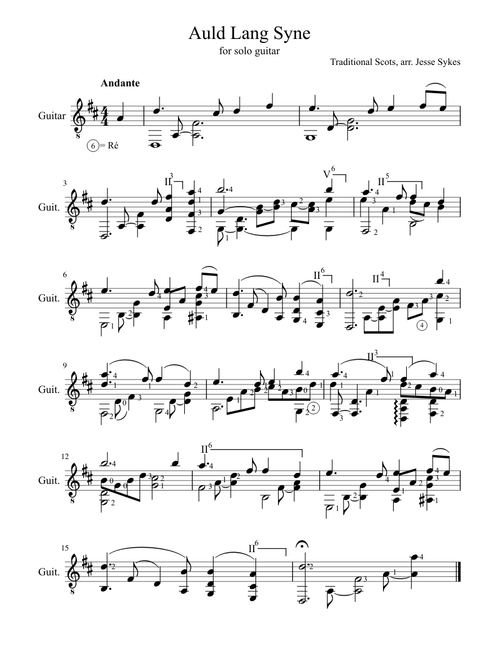 Auld Lang Syne - Guitar