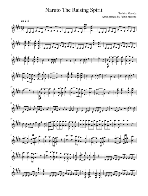 Naruto The Raising Spirit Alto Saxofone