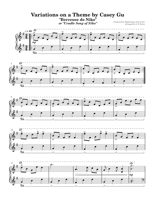 Niko (Arranged) – Nightmargin (Casey Gu)