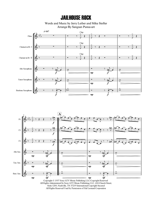 Jailhouse Rock (Arr. Sangsan Punsa-art) - Elvis Presley (Small Ensemble)