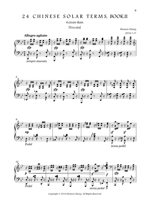 24 Chinese Solar Terms,Bk.2,No.6: Grain Rain - Schuwenn Z. (Piano Solo)