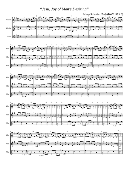 Jesus Alegria dos homens  – Johann Sebastian Bach