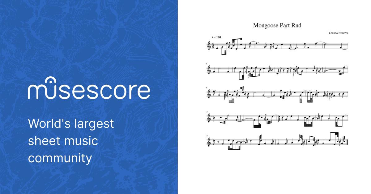 Mongoose Part Rnd Sheet music for Piano (Solo) Easy | Musescore.com