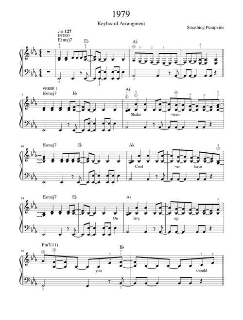 1979 - The Smashing Pumpkins (Piano)