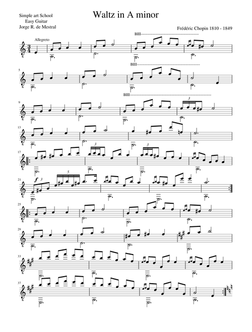 Waltz in A minor, B.150 – Frédéric Chopin