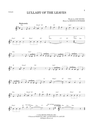 Play Official version of Lullaby Of The Leaves Sheet Music by Joe