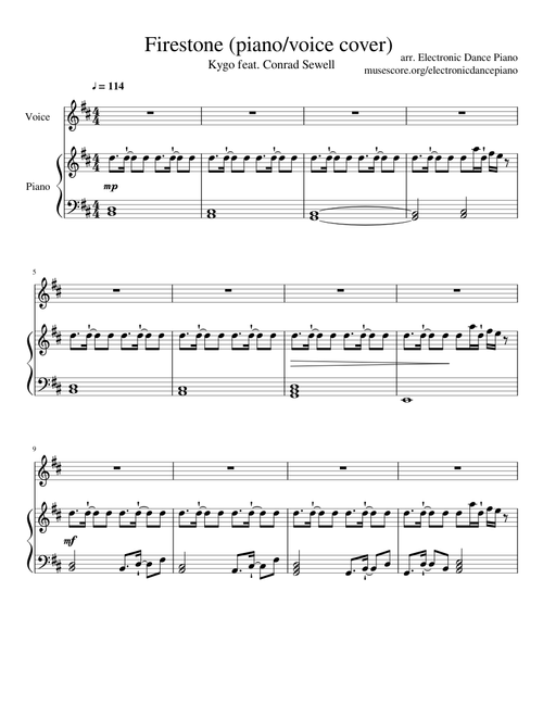 Firestone (piano + vocals) - Kygo feat. Conrad Sewell