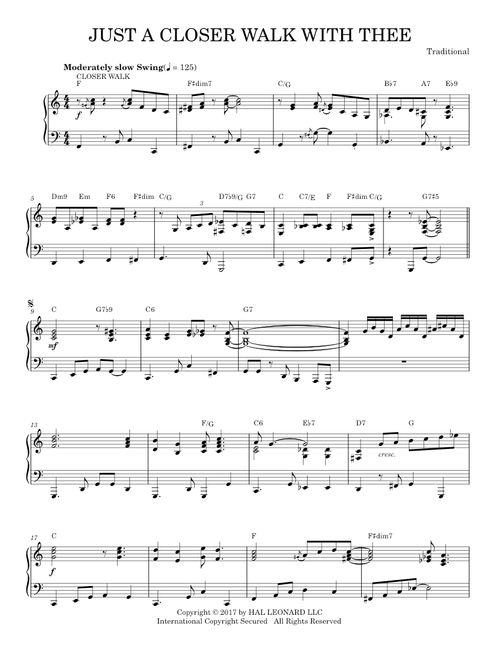 Just a closer walk with thee (Piano Solo)
