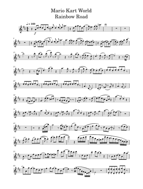 Mario Kart World Rainbow Road (for violin)