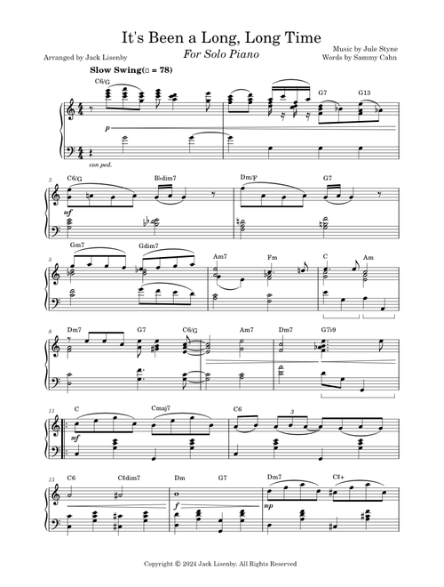 It's Been a Long, Long Time - Jule Styne