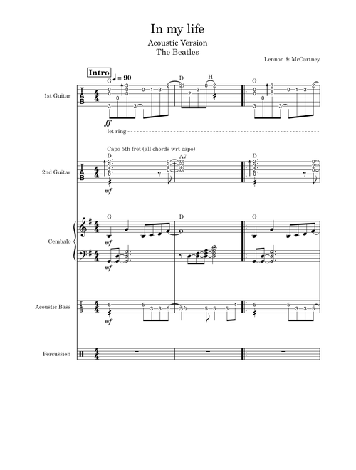 In My Life - The Beatles (Acoustic Version)