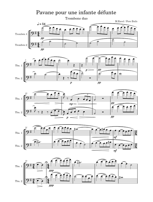 Pavane pour une infante défunte (Trombone duo) - M.Ravel