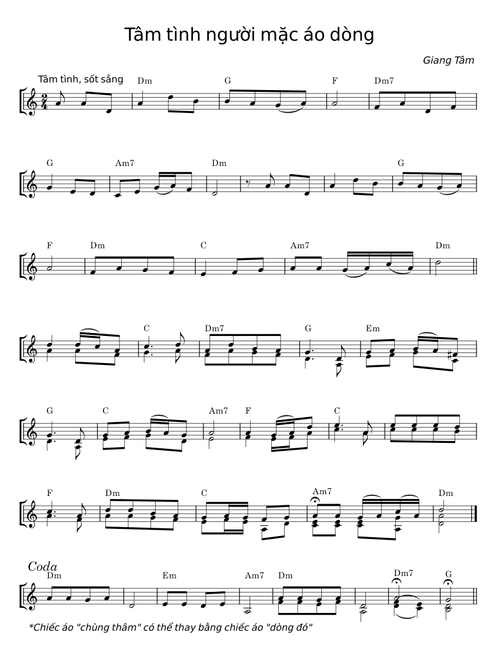 Tâm tình người mặc áo dòng - Giang Tâm
