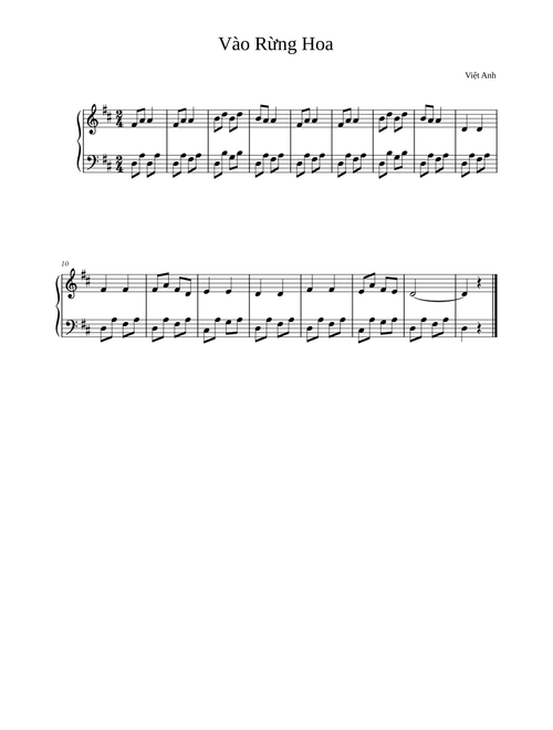 Vào Rừng Hoa - Việt Anh