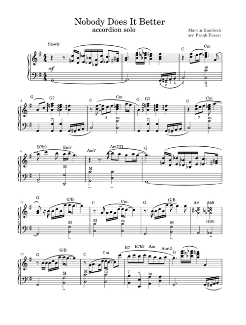 Nobody does it better – Accordion solo