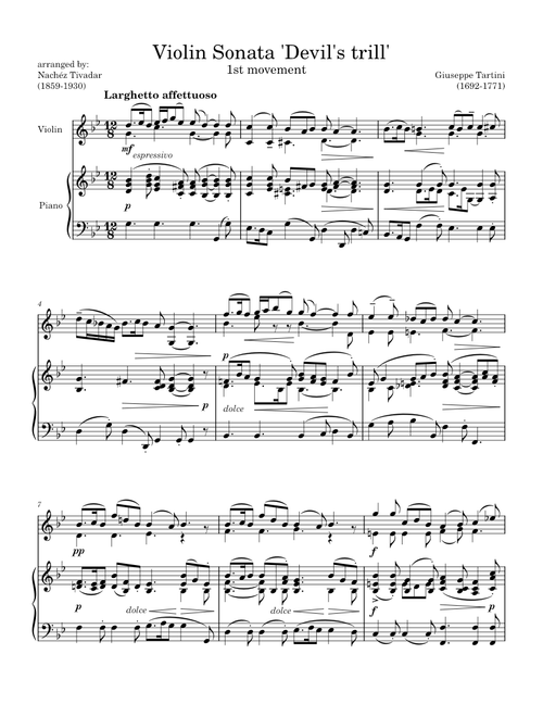 Violin Sonata 'Devil's Trill'  – Giuseppe Tartini