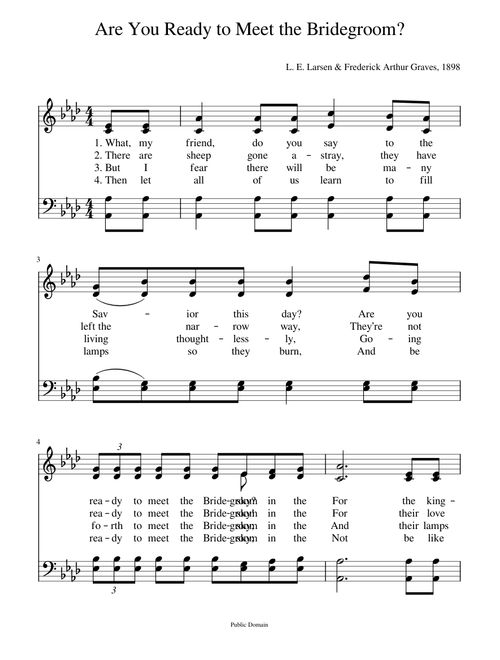 What, my friend, do you say to the Savior this day? - Frederick Arthur Graves