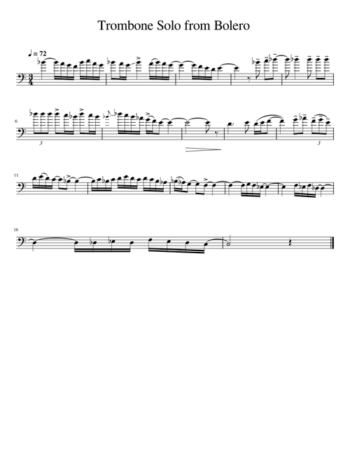 Trombone Solo from Bolero